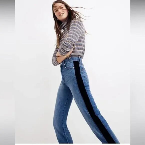 Madewell The Perfect Vintage Jean: Velvet Tux Stripe Edition 25 - Picture 6 of 7